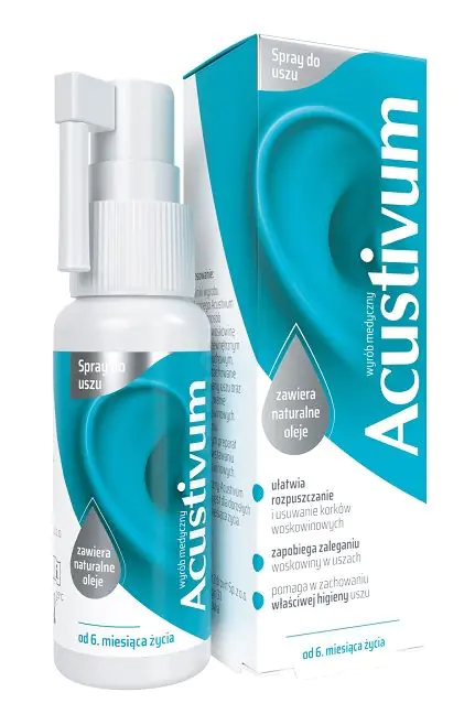 Acustivum, ausų purškalas