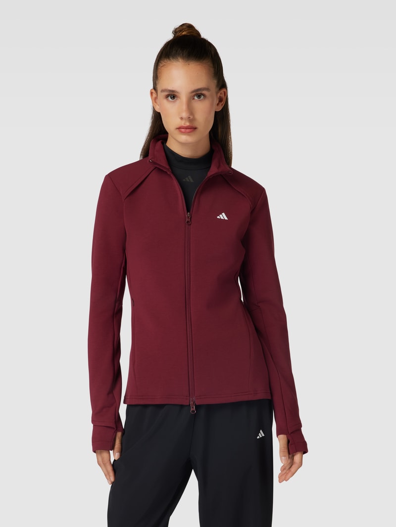 Sweatjacke mit Label-Details Modell 'TRUEMOVE' in mauve