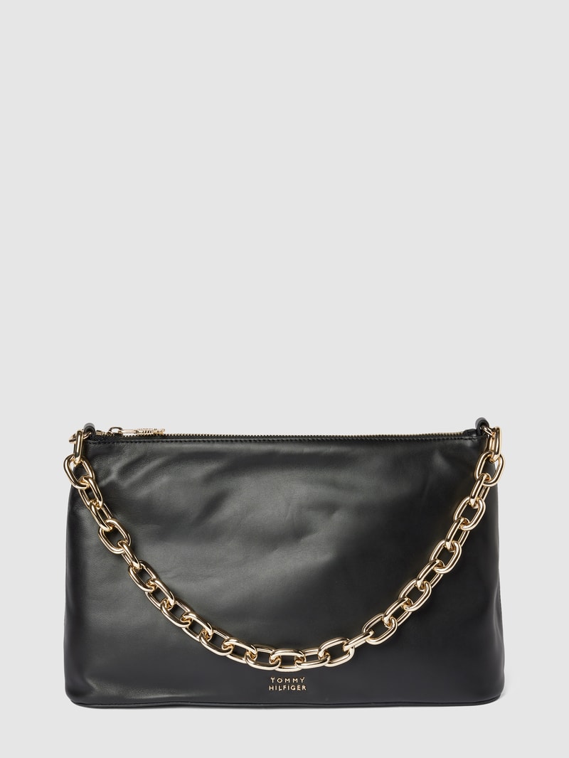 Handtasche mit Henkel in metallic in schwarz