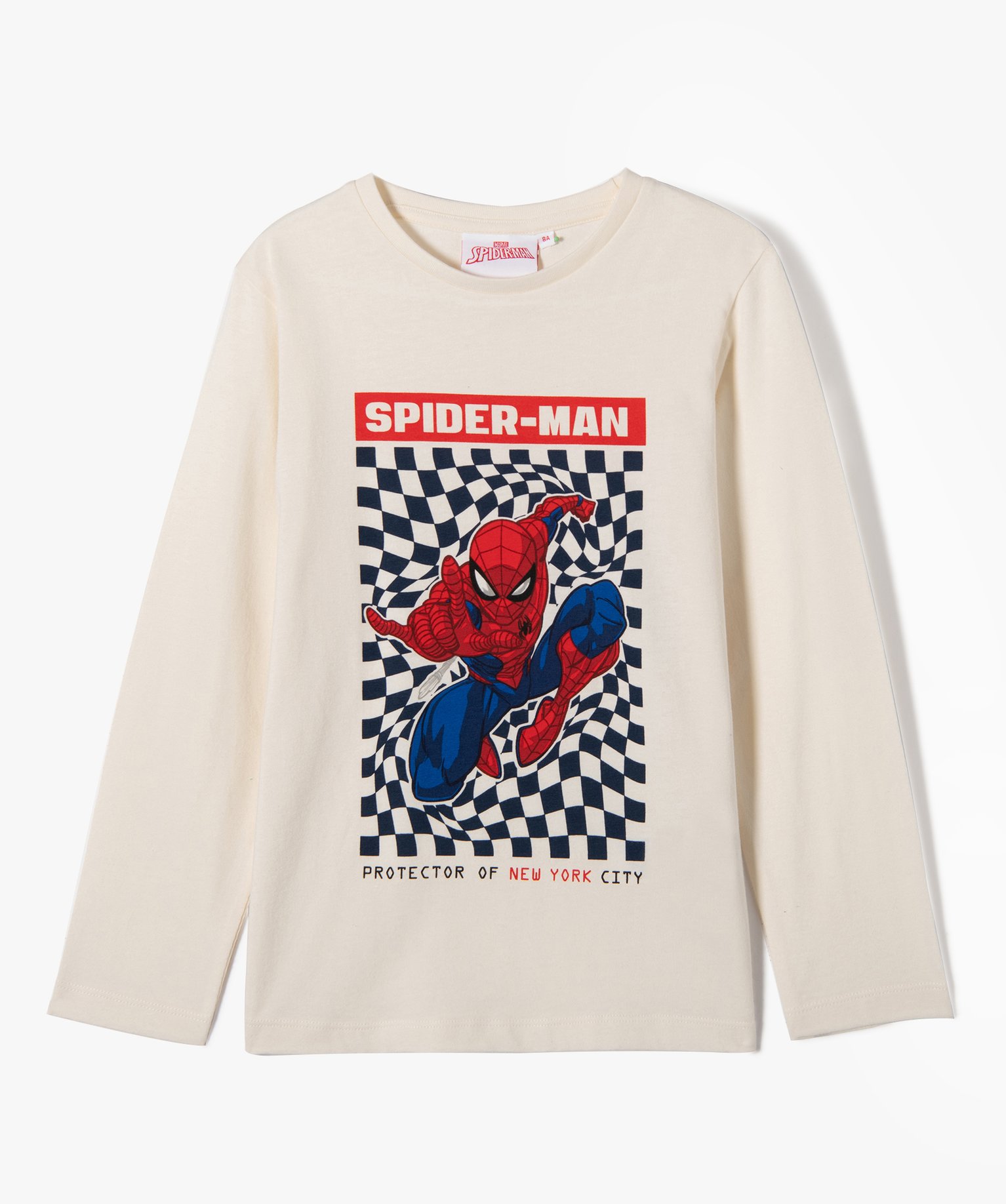 Tee-shirt Garçon à manches longues à motif Spiderman - Ma... ecru | GEMO