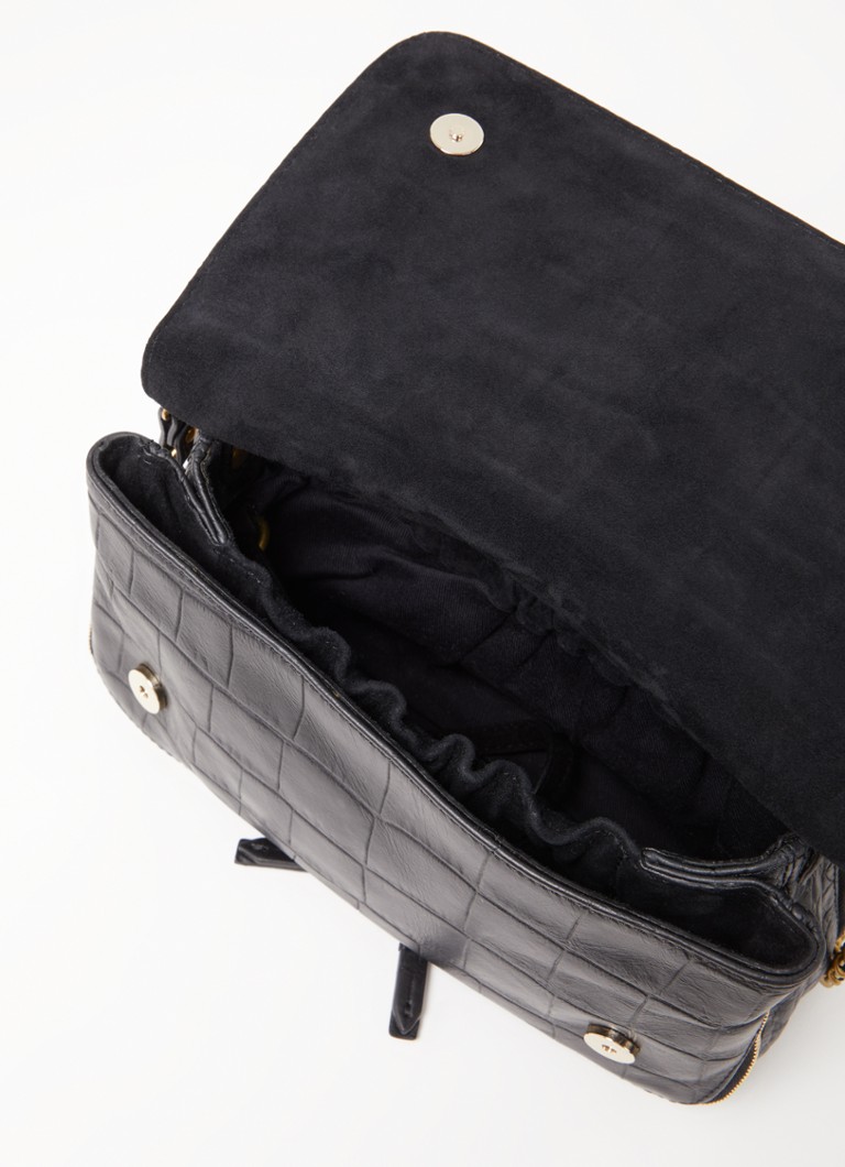 Jérôme Dreyfuss Bobi leather crossbody bag with croc texture