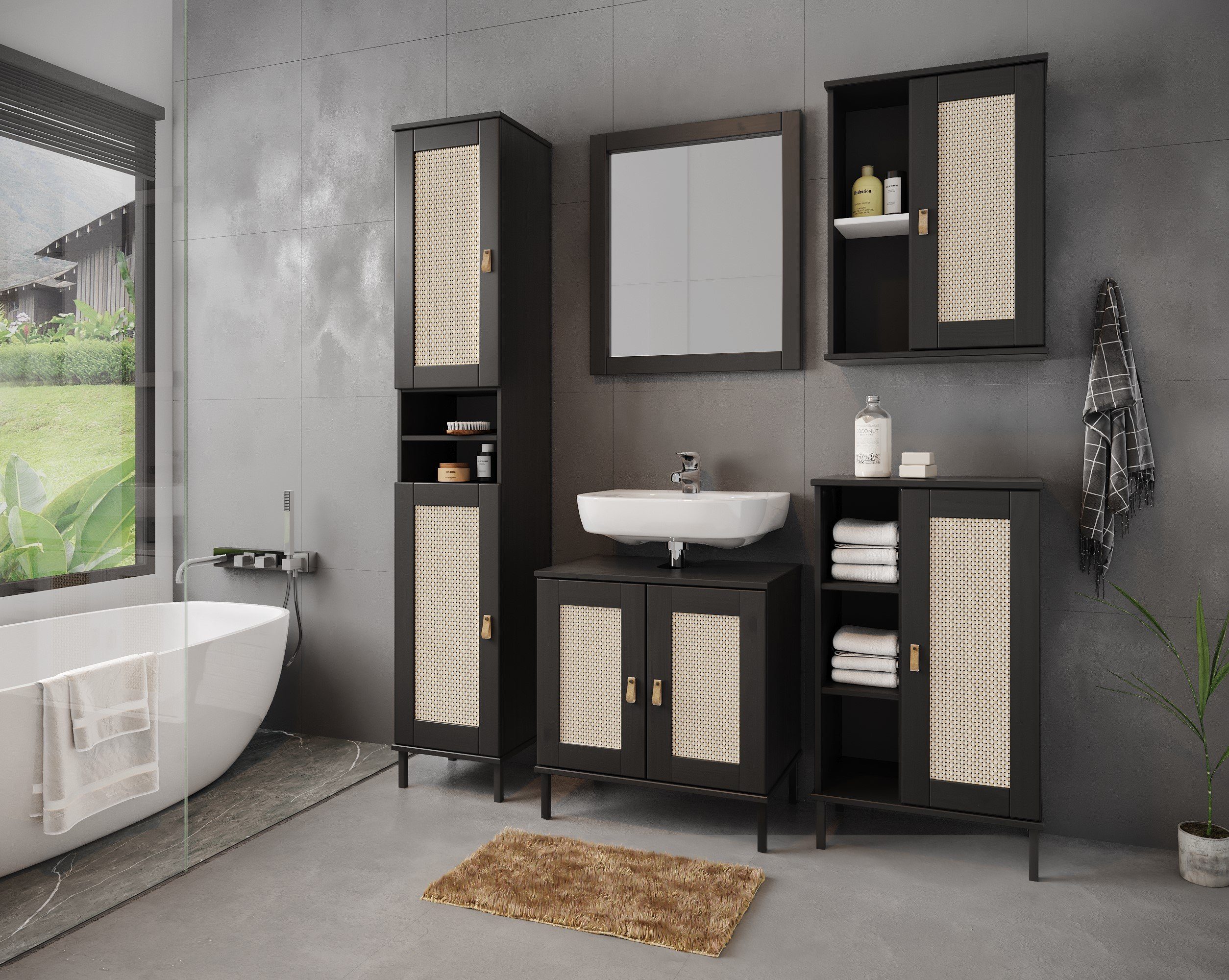 Woodroom Regal Valencia, Kiefer massiv lackiert, BxHxT 52x90x32 cm