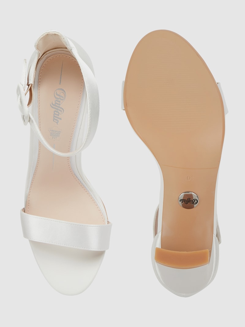 Sandalette aus Satin Modell 'Lorena' in offwhite