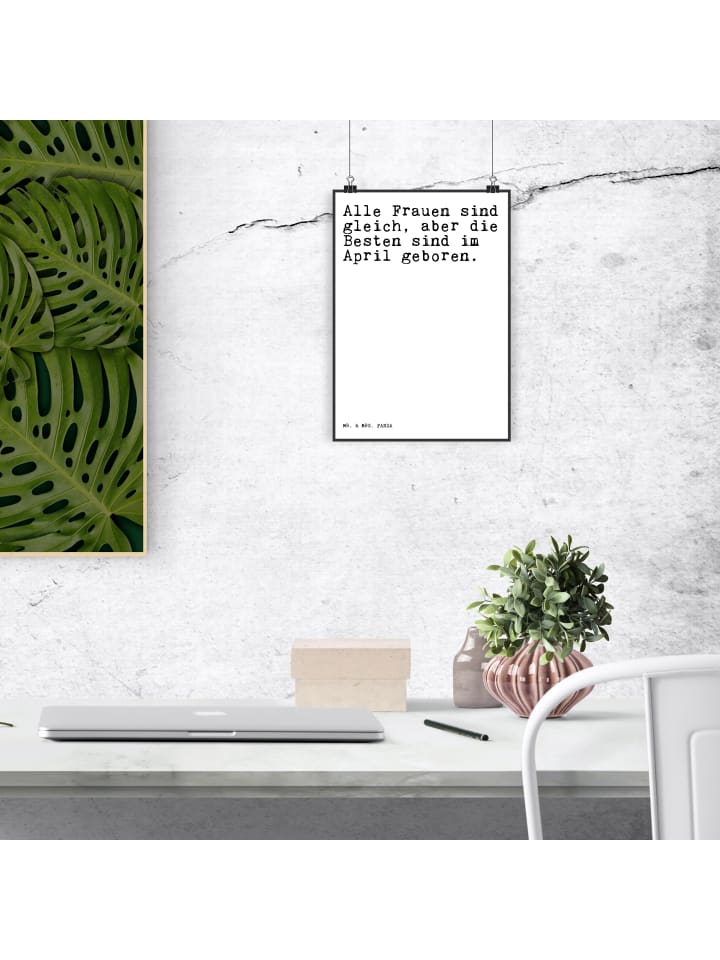 Mr. & Mrs. Panda Poster Alle Frauen sind gleich,... mit Spruch in Weiß günstig kaufen
