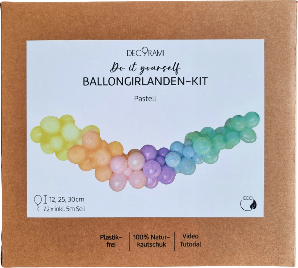 Ballongirlande DIY, Pastellfarben, 1 St
