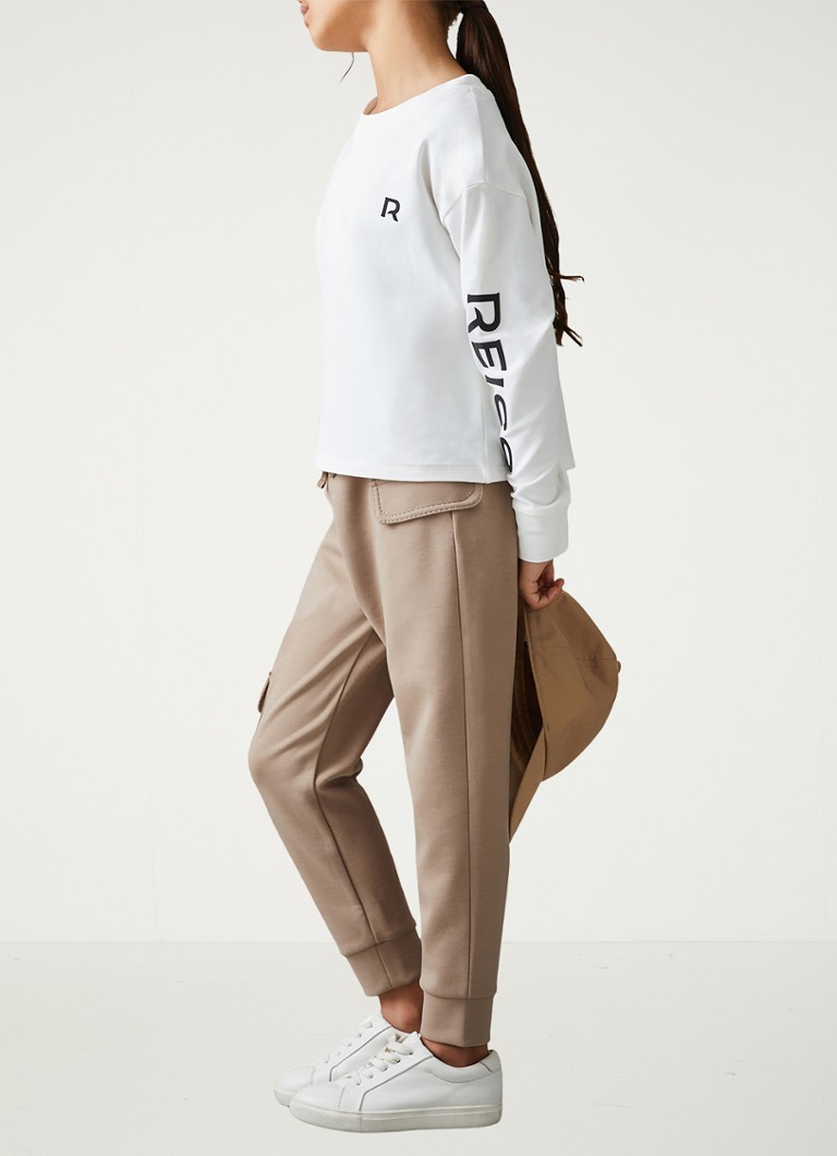 Pantaloni de trening Reiss Amina cu talie conică pe picioare și șnur reglabil.