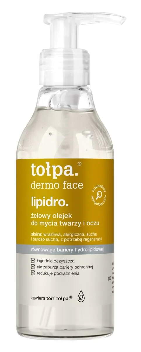 Tołpa Dermo Face Lipidro - gelinis aliejus veidui ir akims valyti 195 ml