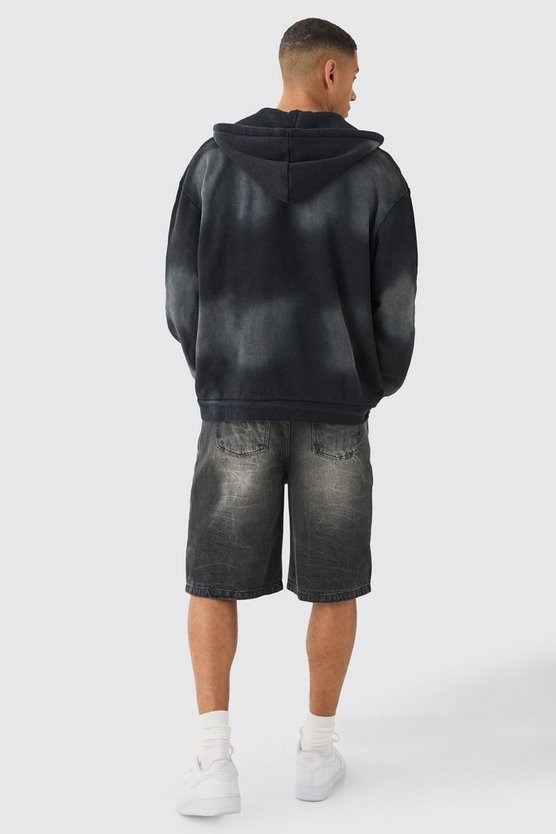 Oversize Man Hoodie mit Reißverschluss