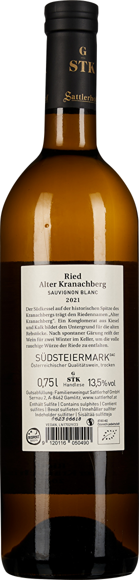 Sattlerhof Sauvignon Blanc Ried Alter Kranachberg Große STK Lage 2021
