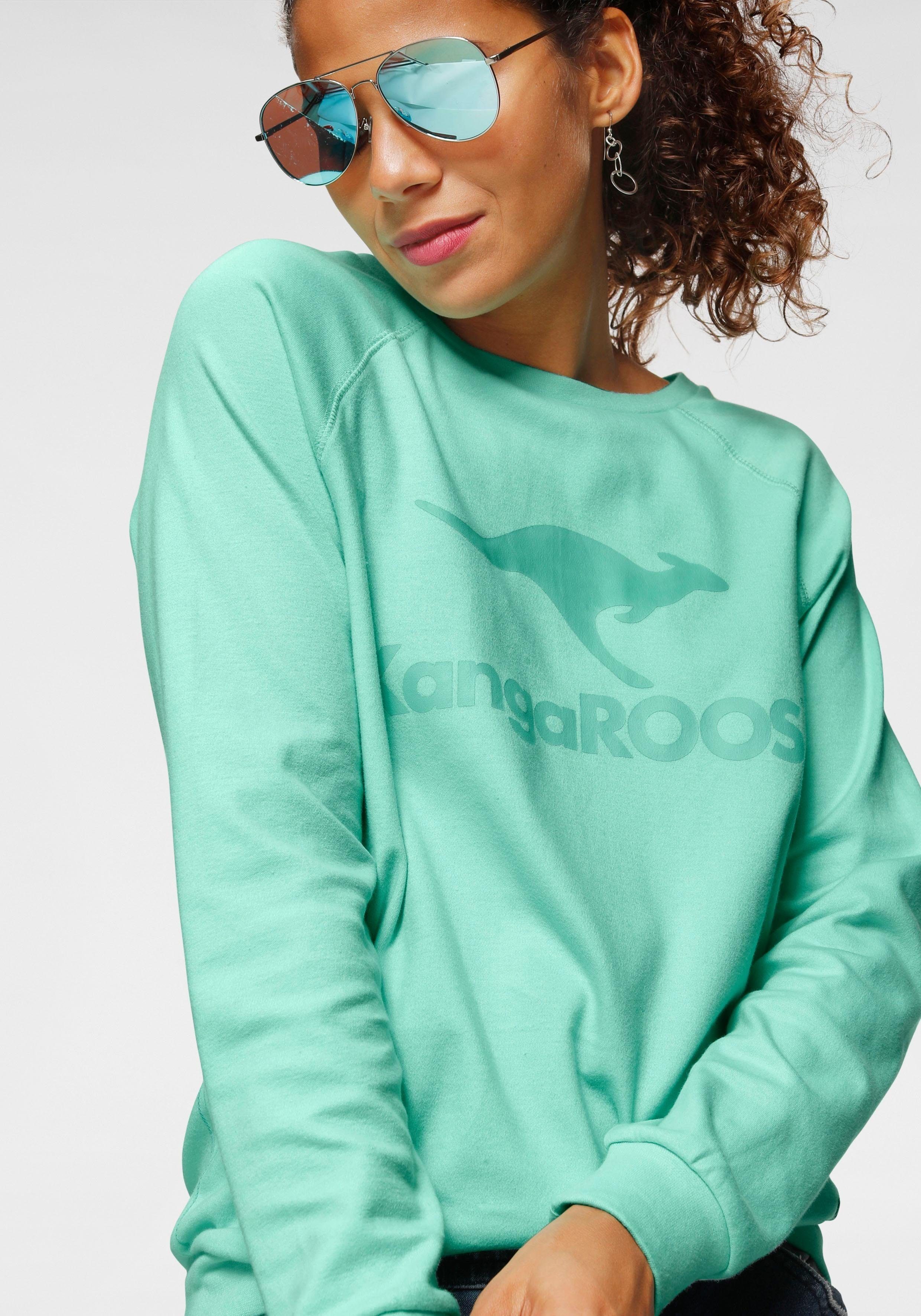 KangaROOS Sweater mit großem Label-Print vorne