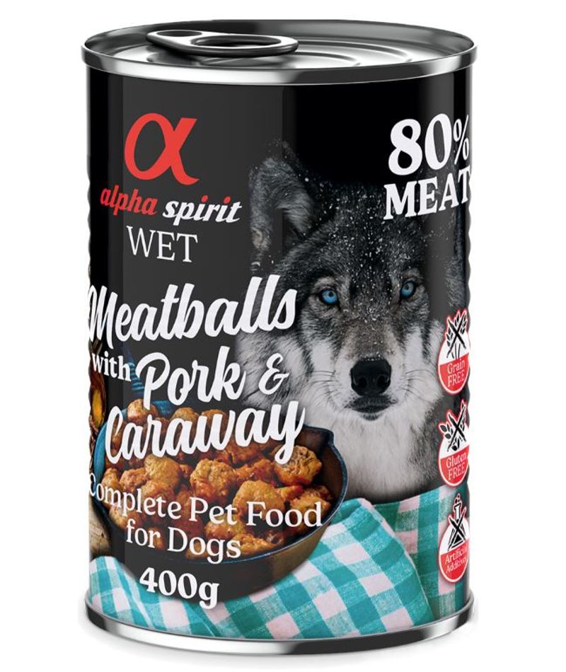 alpha spirit Dog Meatballs 6 x 400 g