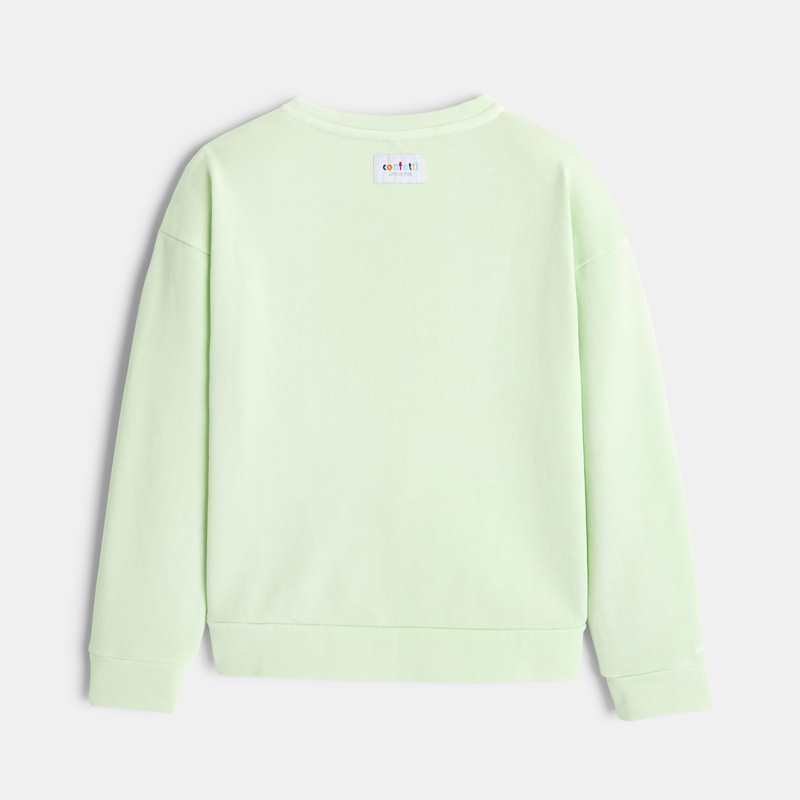 Sweat vert CONFETTI pigments naturels mixte