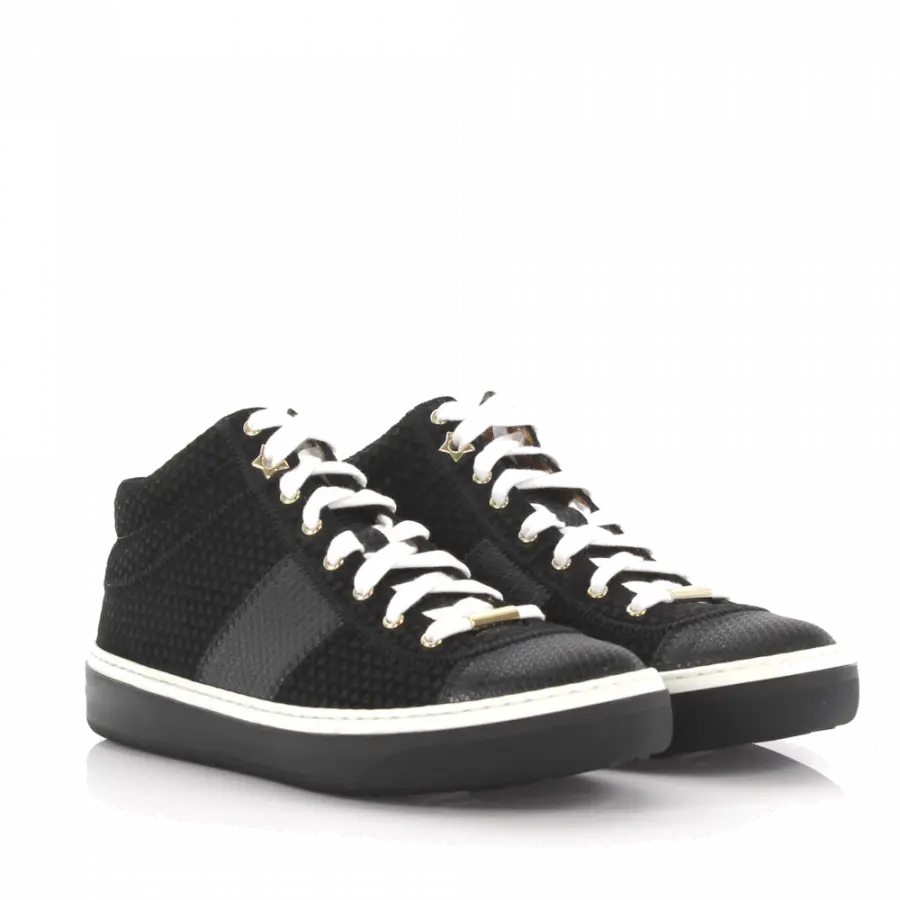 Jimmy Choo - Sneaker high Prägung schwarz - schwarz