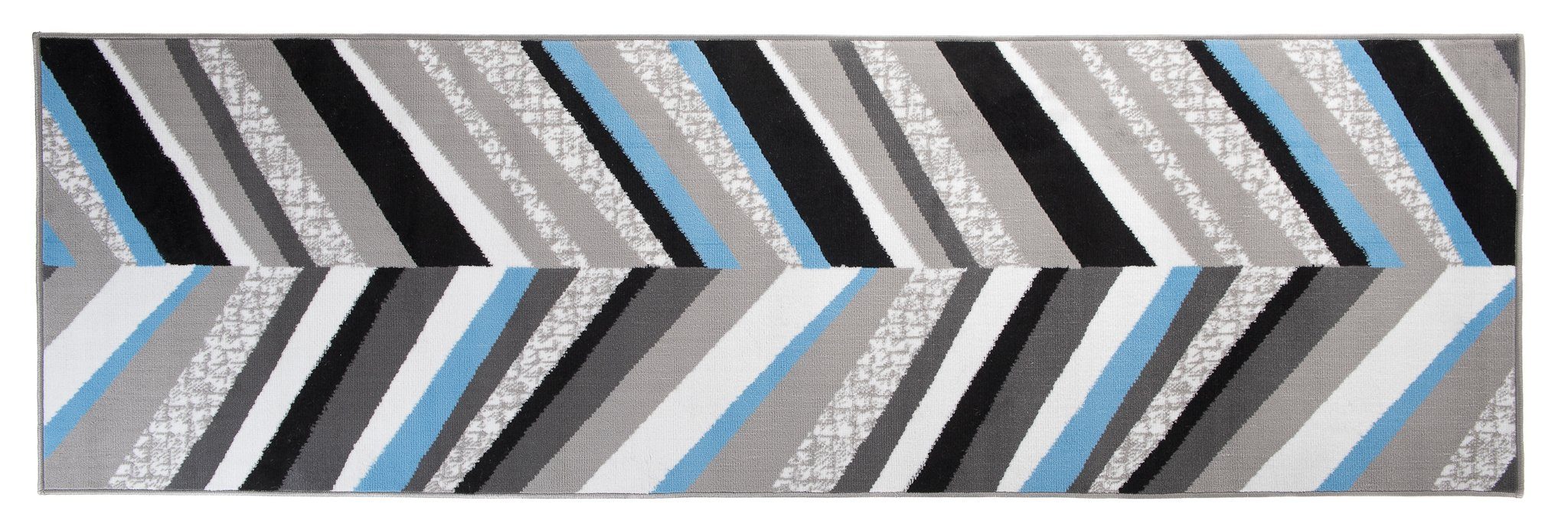 Läufer Läufer Flurläufer Modern für Vorzimmer 70 cm Breit Grau Blau, Mazovia, 70 x 100 cm, Kurzflor, Meterware, Höhe 8 mm, Kurzflor - niedrige Florhöhe