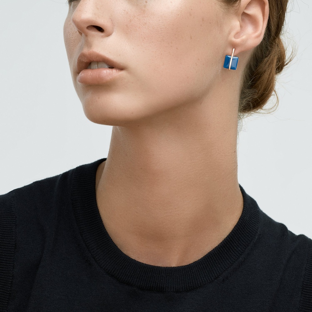 Skagen Boucles d'oreilles à fermoir à poussette Acier inoxydable Boucles d'oreilles