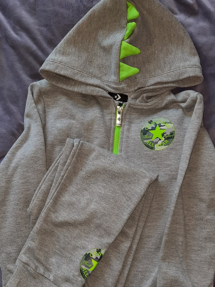 Converse 2tlg. Outfit in Grau günstig kaufen 110/116