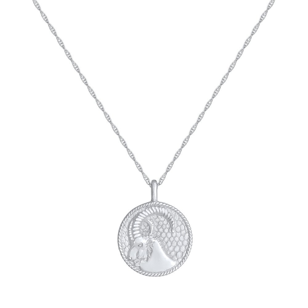 Elli Elli Collier Pièce de monnaie antique de zodiaque Capricorne pour dames Trend Ast Bijoux