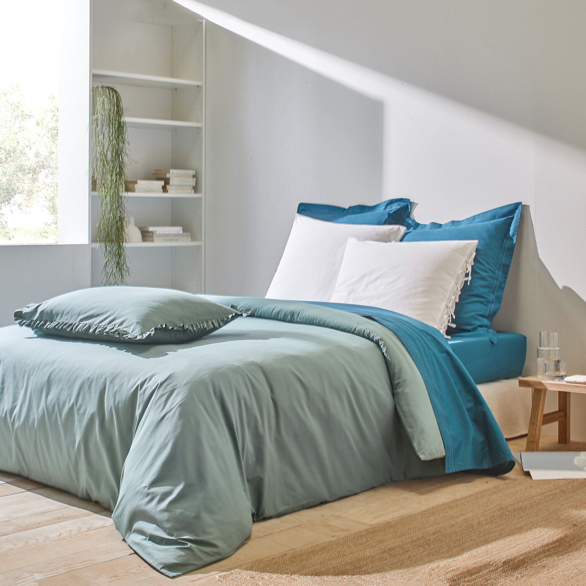 Linge de lit uni percale