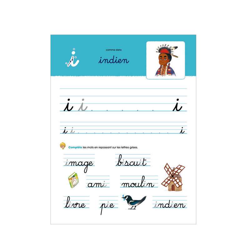 Livre Je me prépare au CP, Cahier d'écriture les lettres minuscules - Flammarion
