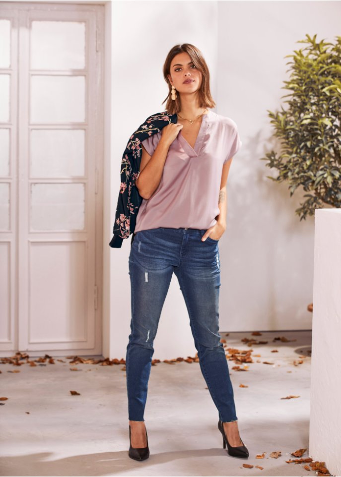 Satin-Bluse aus recyceltem Polyester