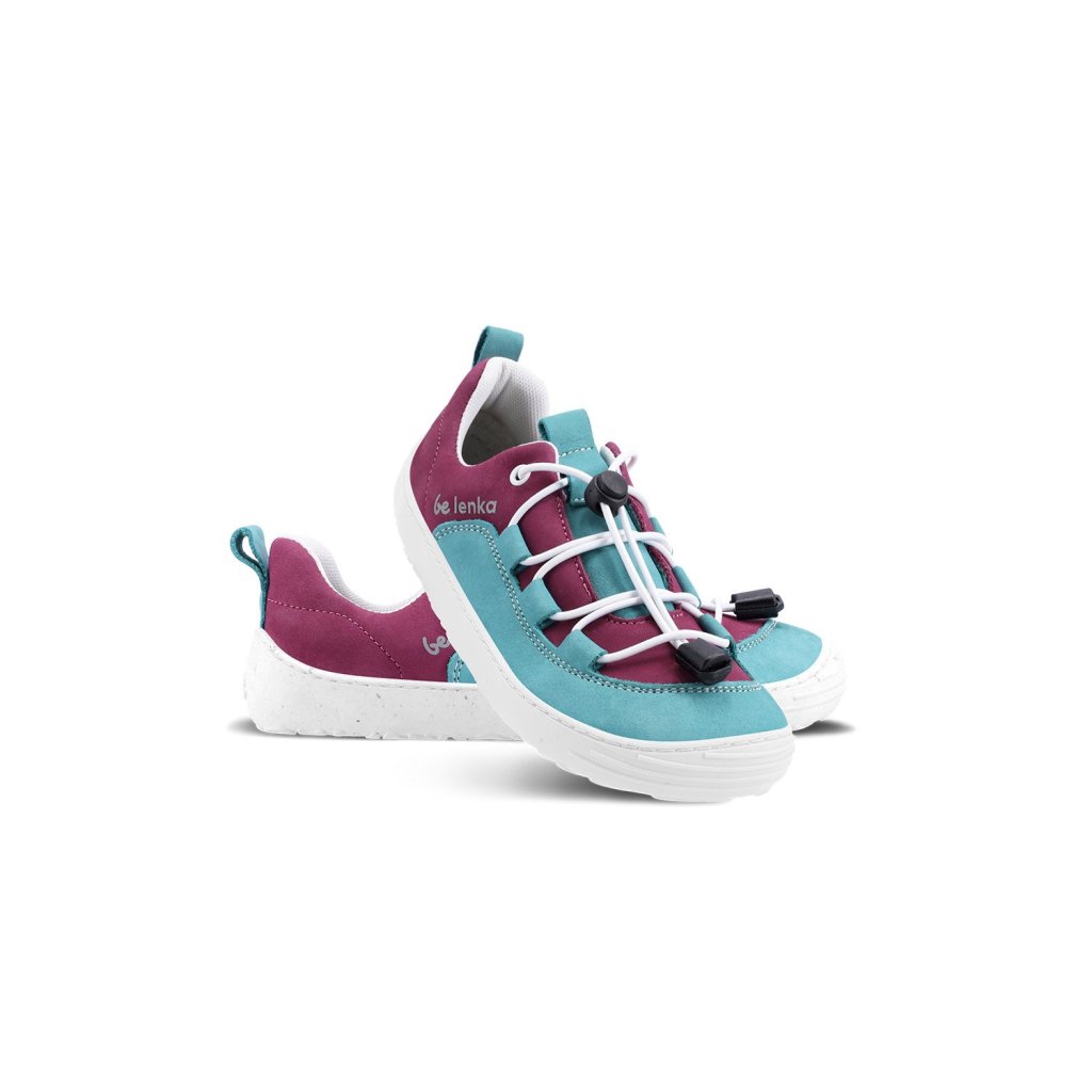 Be Lenka Xplorer Light teal & plum Barfußsneakers