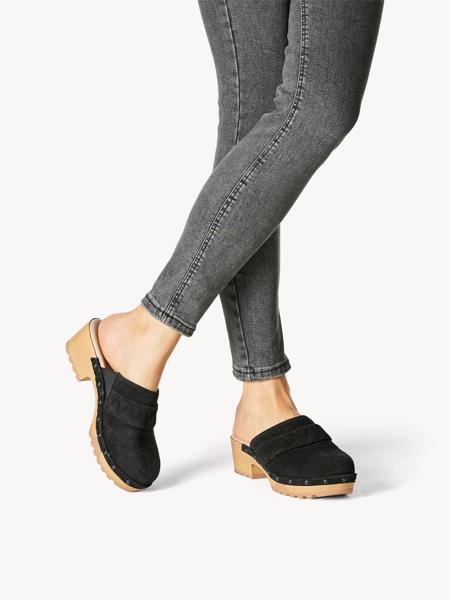 Mule en cuir - noir