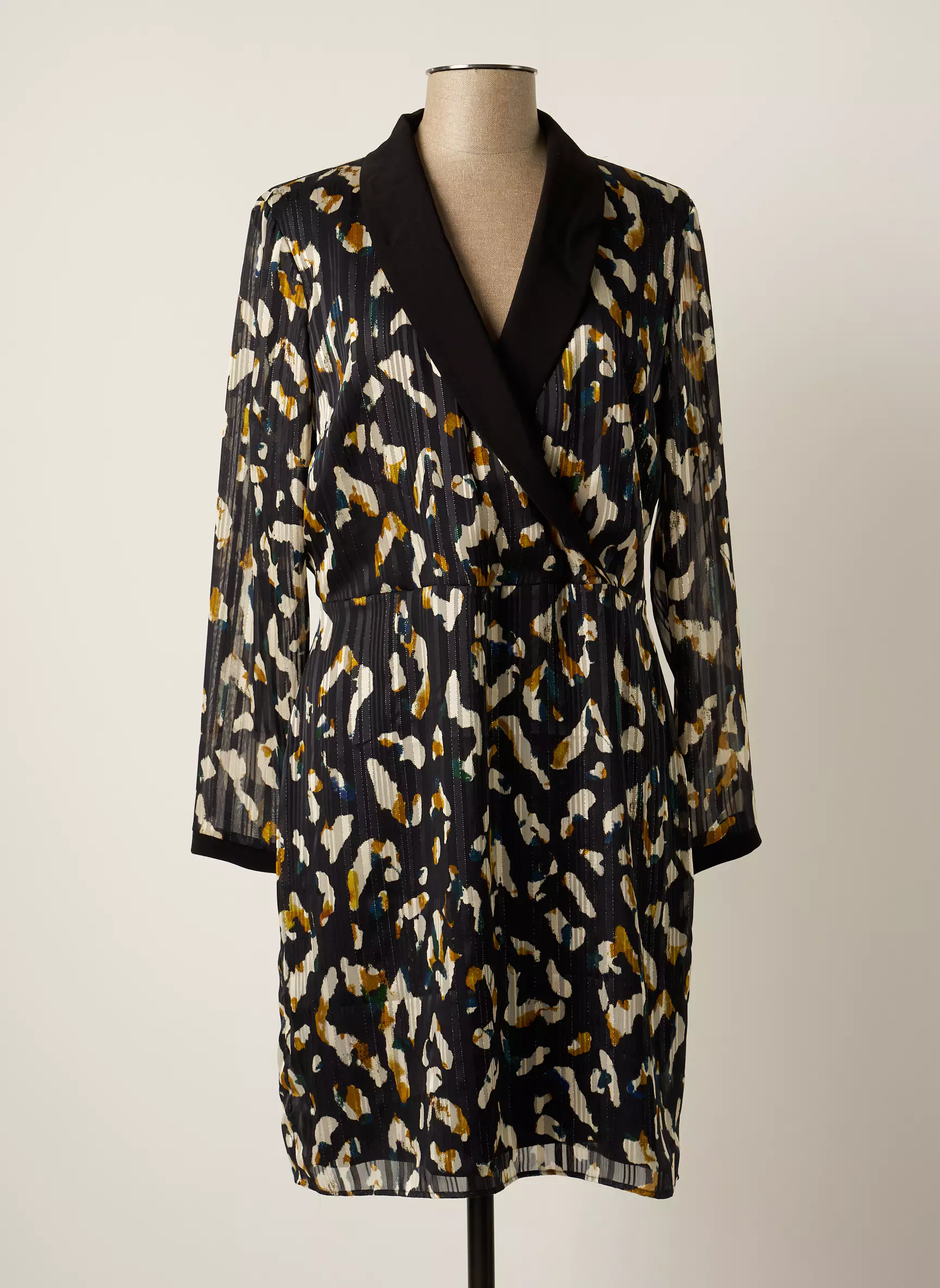127344 Robes Mi Longues Femme couleur noir