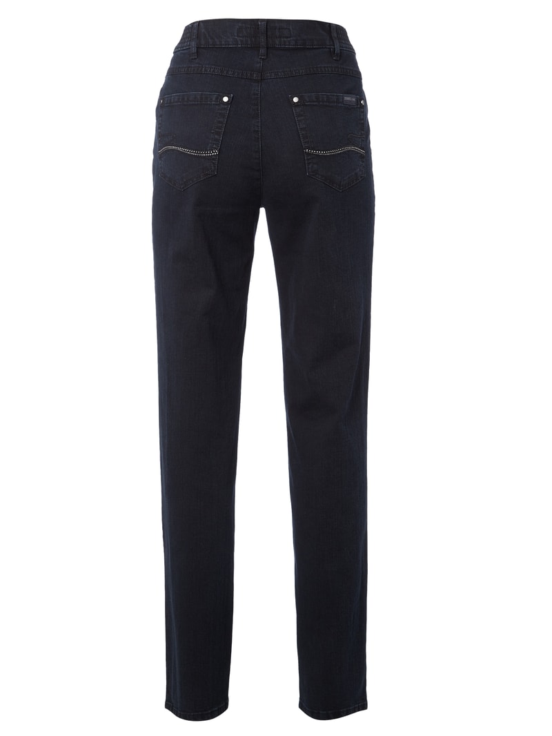 Comfort Fit Jeans mit Stretch-Anteil Modell 'Greta' in marineblau