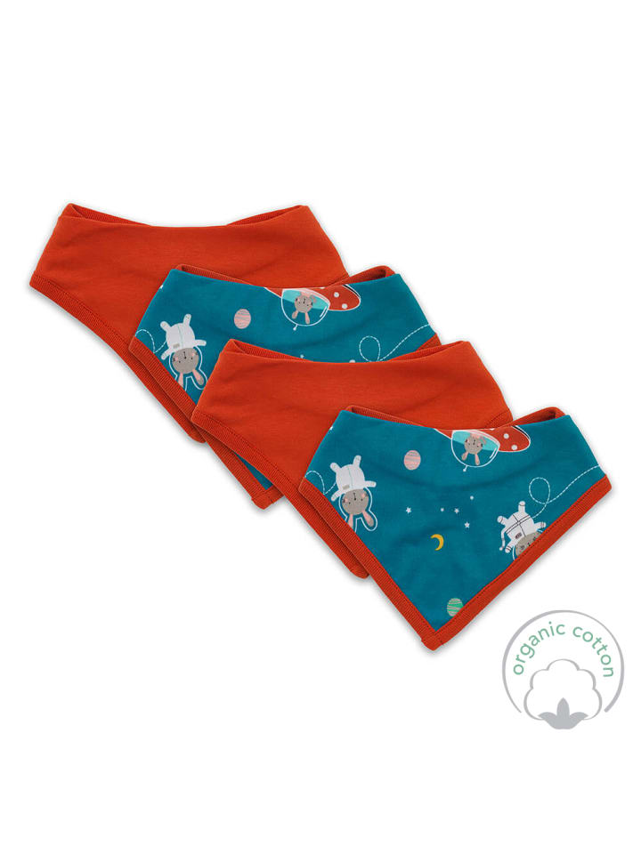 Schlummersack Bandana / Halstuch aus Bio-Baumwolle 4er-Pack in Silber günstig kaufen onesize