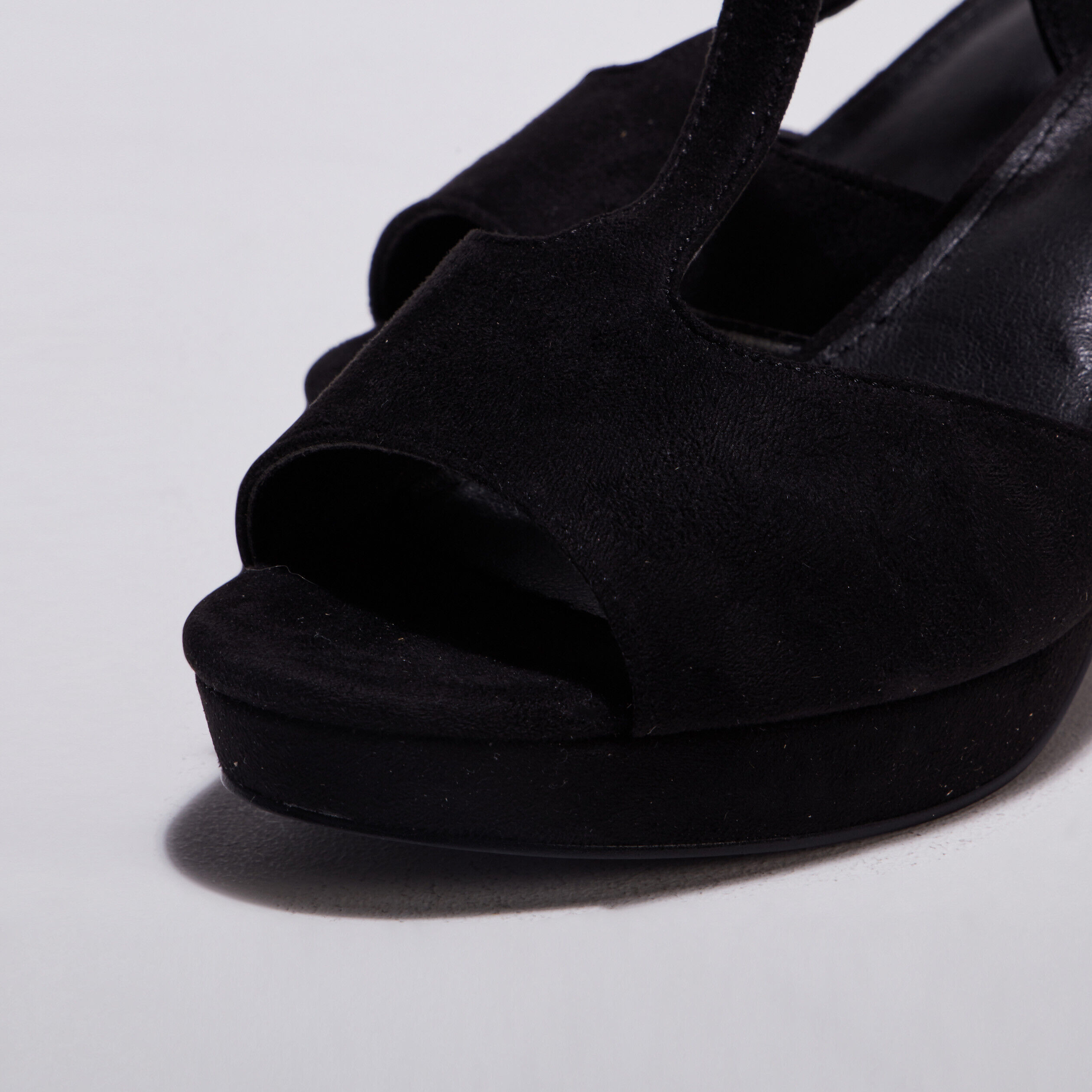 Sandales salomé plateformes noir femme | Cache Cache