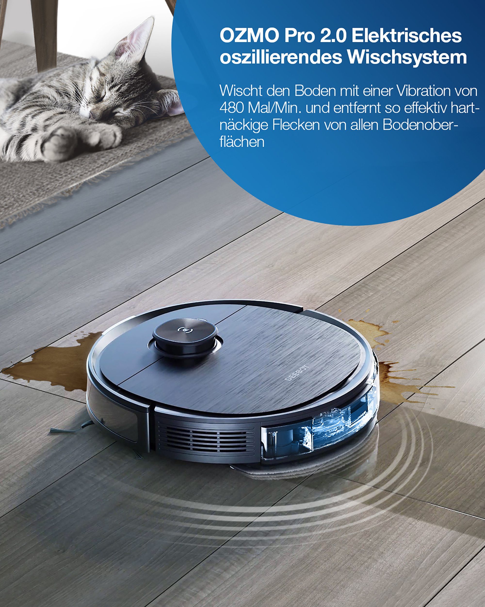 ECOVACS Nass-Trocken-Saugroboter DEEBOT T9 AIVI, mit Zwei-Wege-Sprachkommunikationssystem