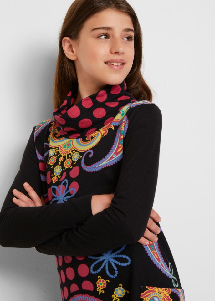 Mädchen Jerseykleid langarm