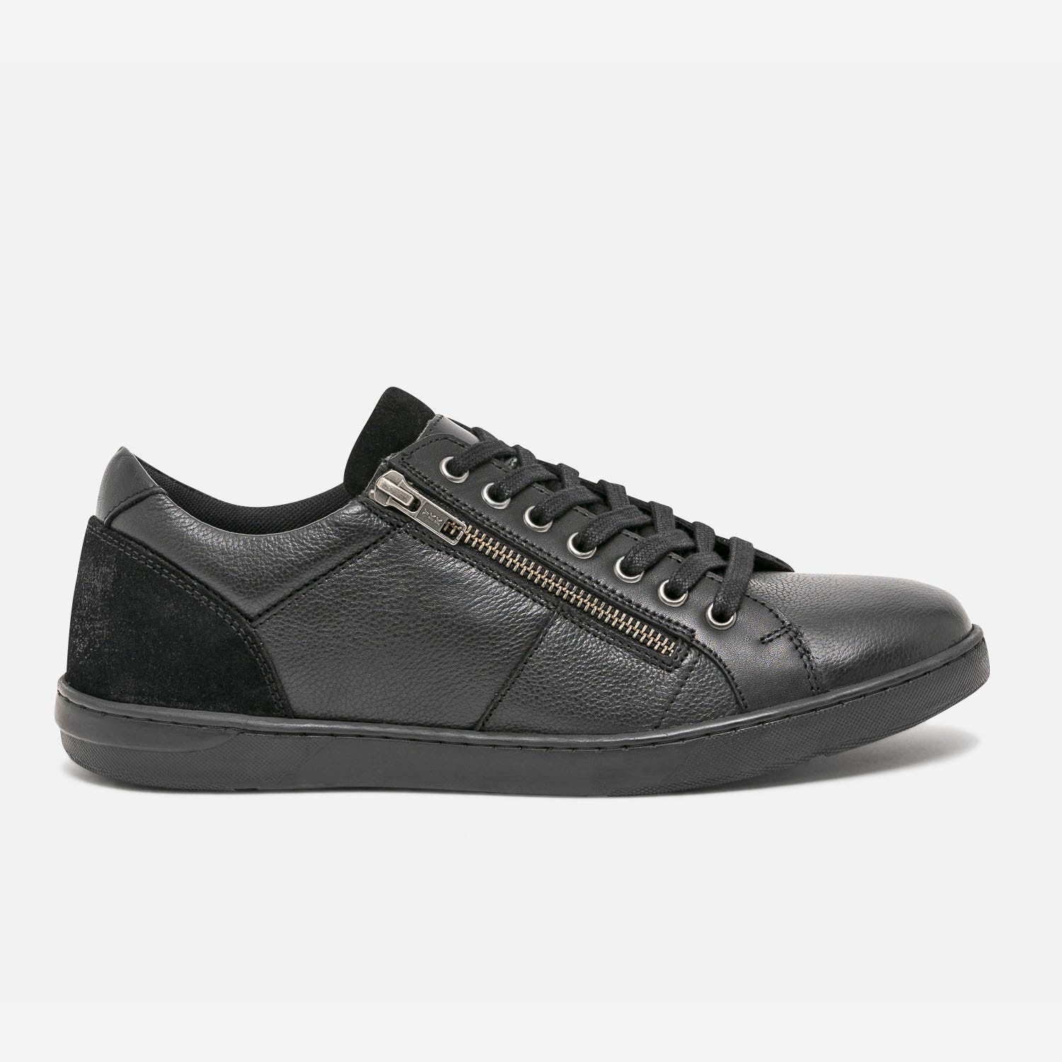 Tennis noire en cuir