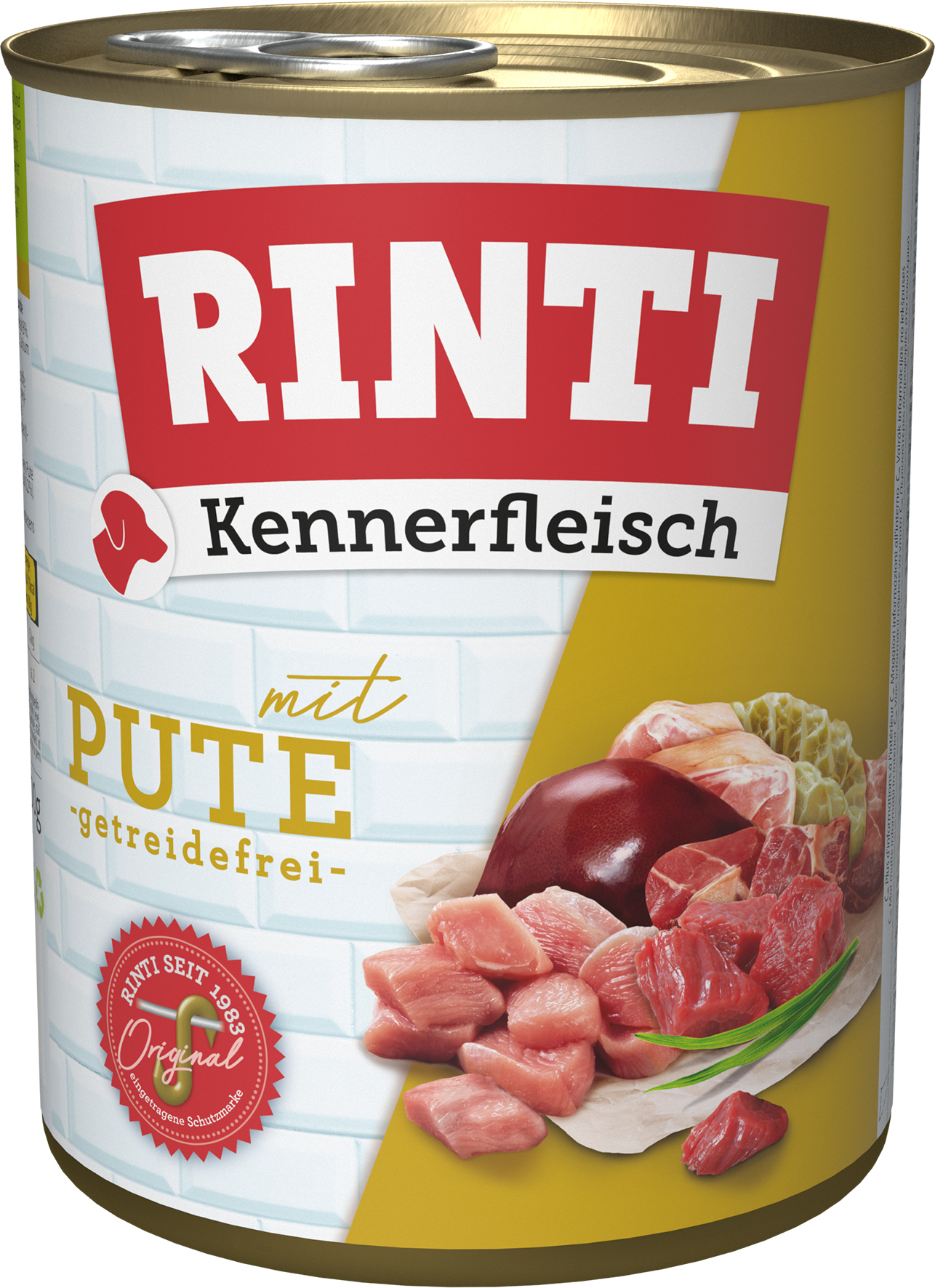 RINTI Hundenassfutter RINTI Kennerfleisch Pute 36x800 g