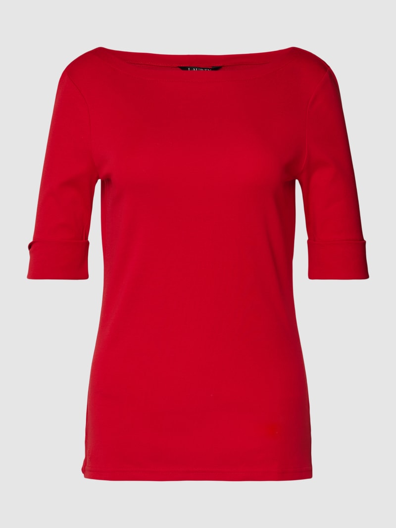 Longsleeve mit U-Boot-Ausschnitt Modell 'JUDY' in rot