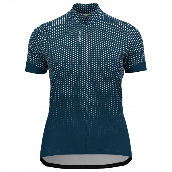 Odlo - Women's T-Shirt S/U Collar S/S FZ Essential Print - Radtrikot