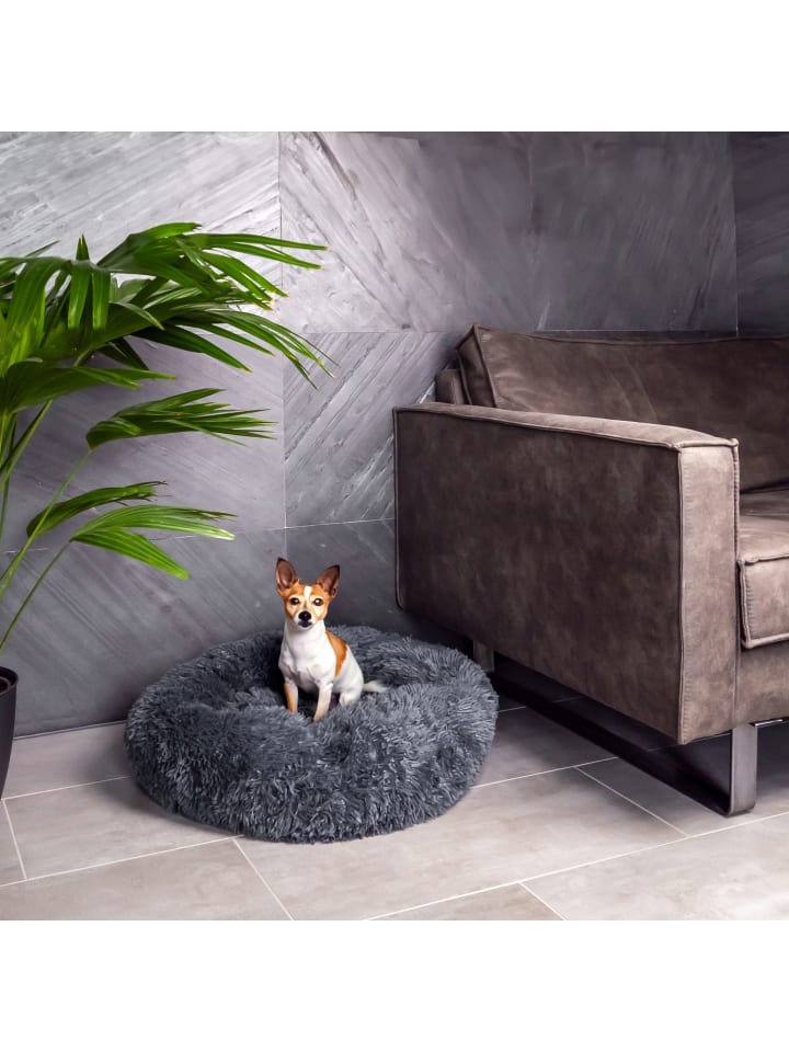 Intirilife Hundebett Katzenbett in Dunkel Grau 60cm günstig kaufen 60 cm
