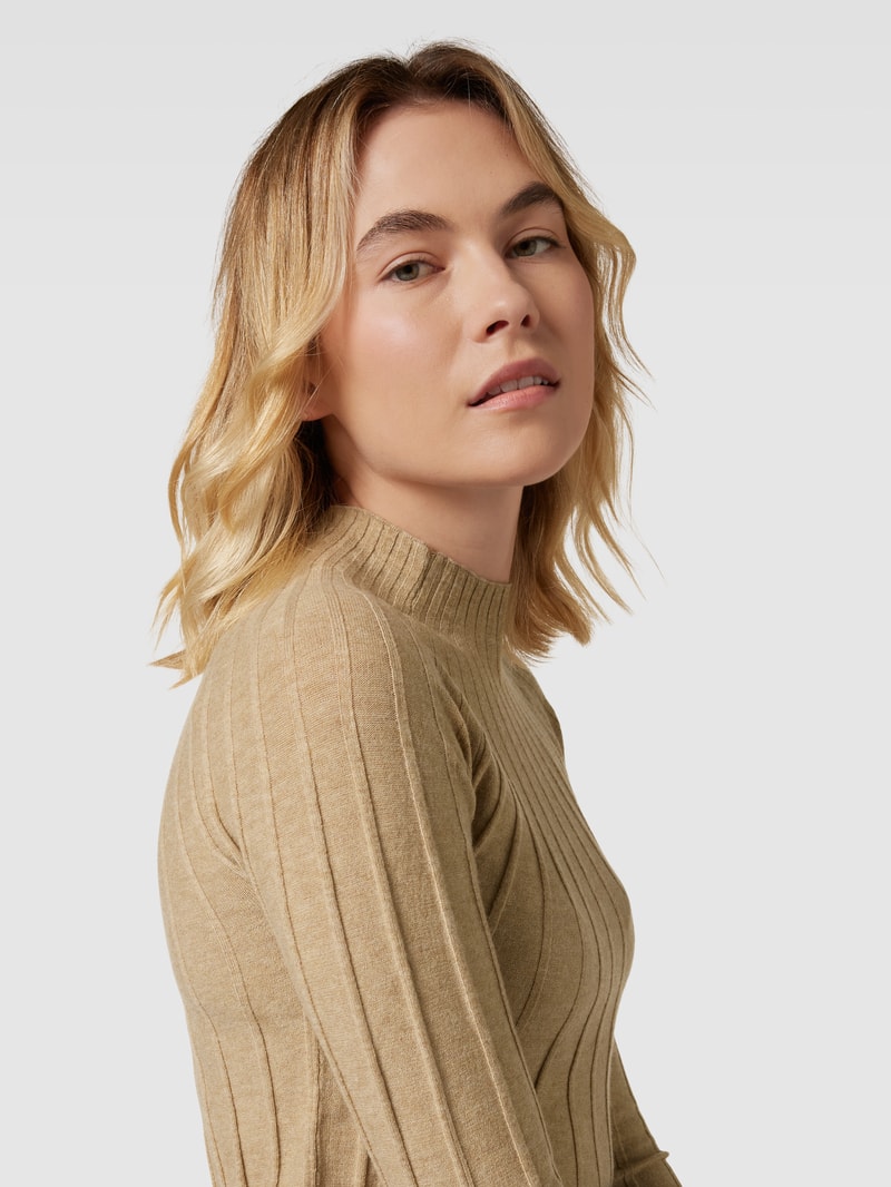 Strickpullover mit Turtleneck Modell 'FLURRY' in hellbraun