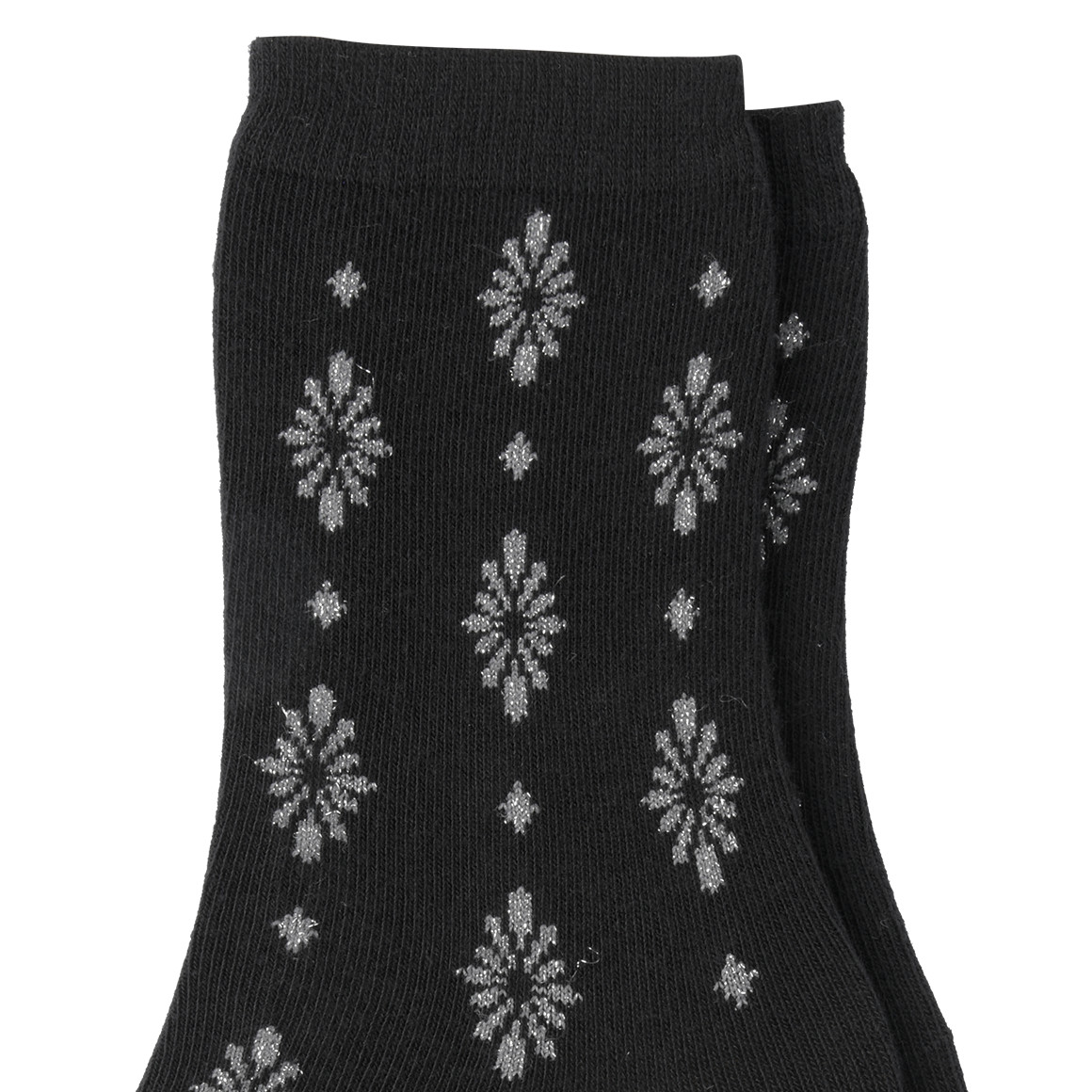 1 Paar Damen Sockem mit glitzernden Akzenten