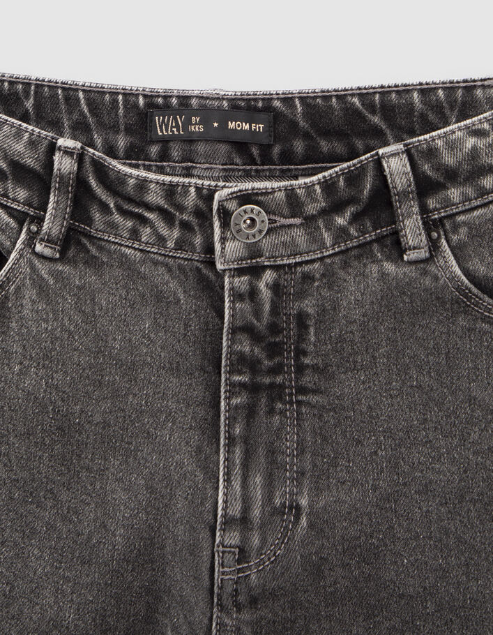 Jean MOM gris longueur 7/8ème fille