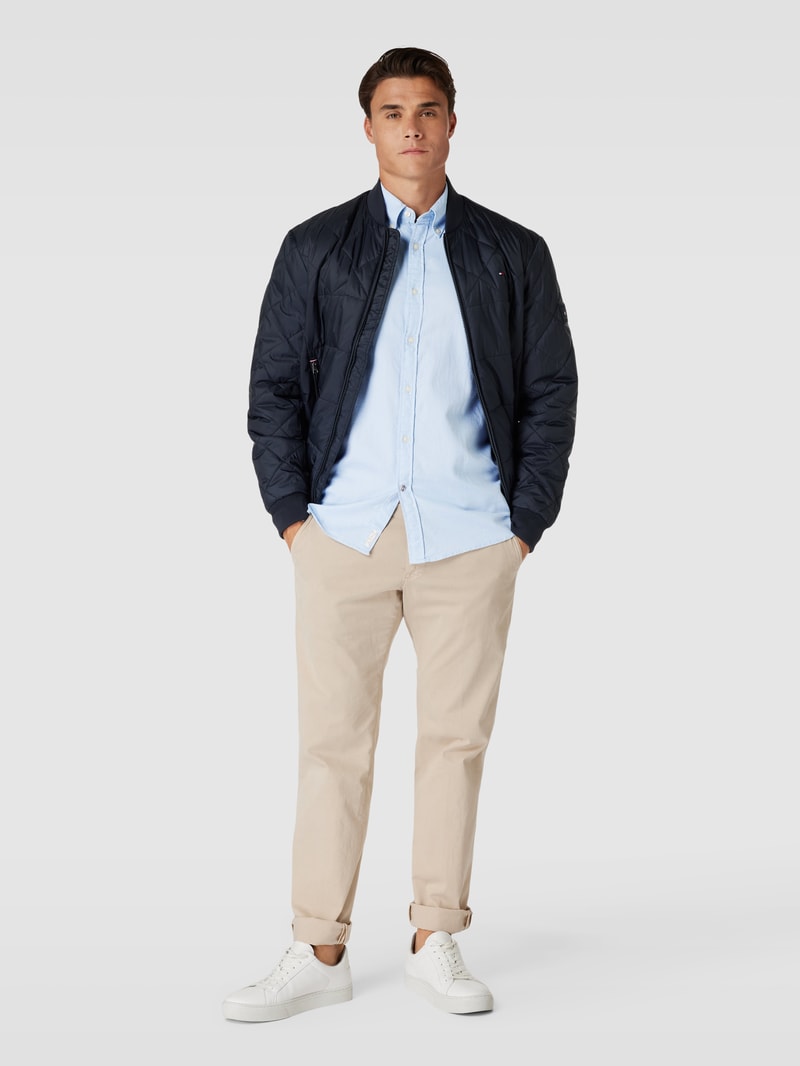 Freizeithemd mit Button-Down-Kragen Modell 'NATURAL' in hellblau