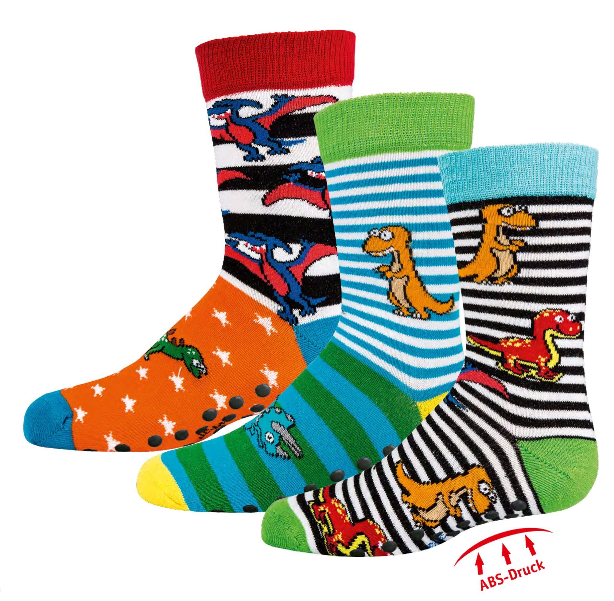 Socks 4 Fun ABS-Socken Socks 4 Fun Kindersocken Vollfrottee & ABS im 3er Pack (3-Paar, 3 Paar)