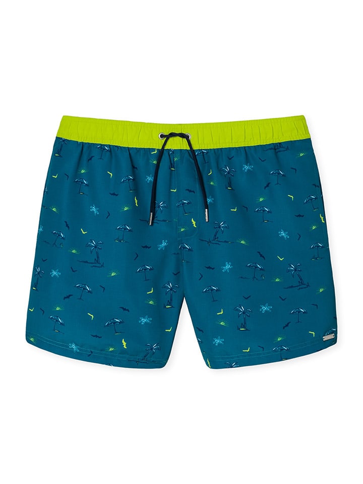 Schiesser Badeshorts in Blau/ Grün günstig kaufen
