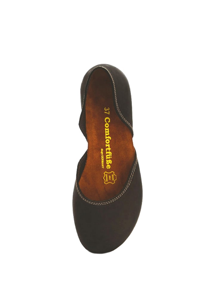 Comfortfusse Leder-Ballerinas in Schwarz günstig kaufen