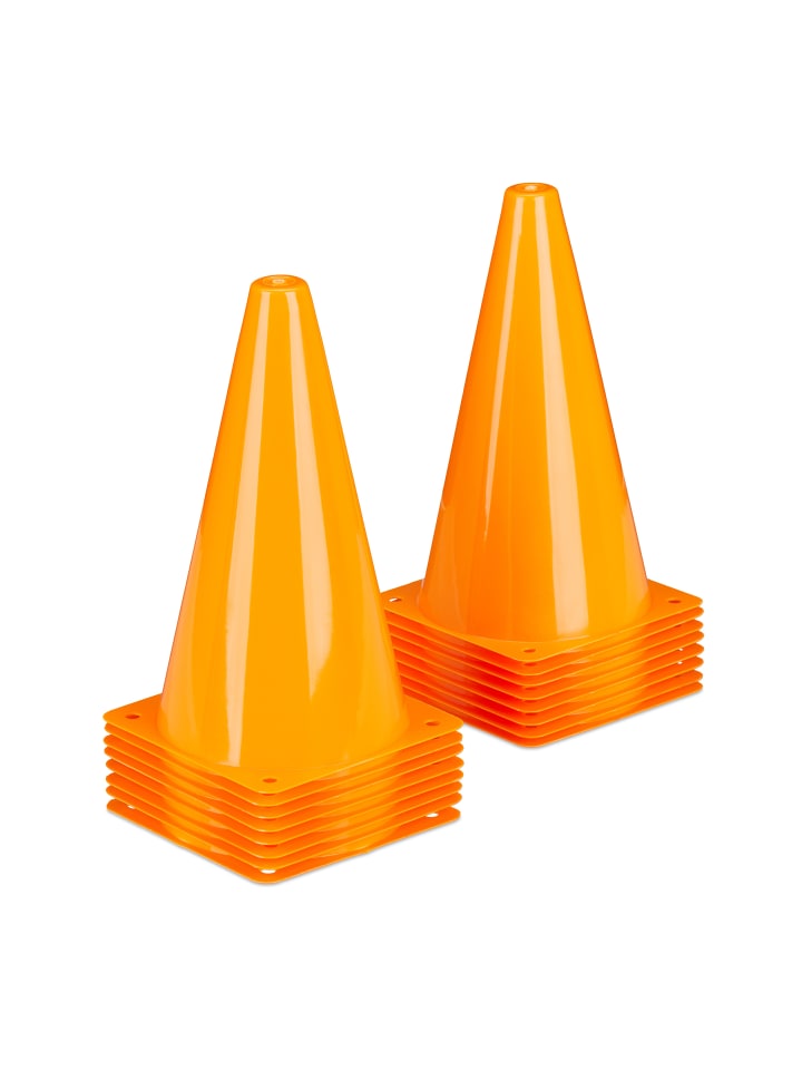 relaxdays 16x Pylonen in Orange - (H)23 cm günstig kaufen onesize