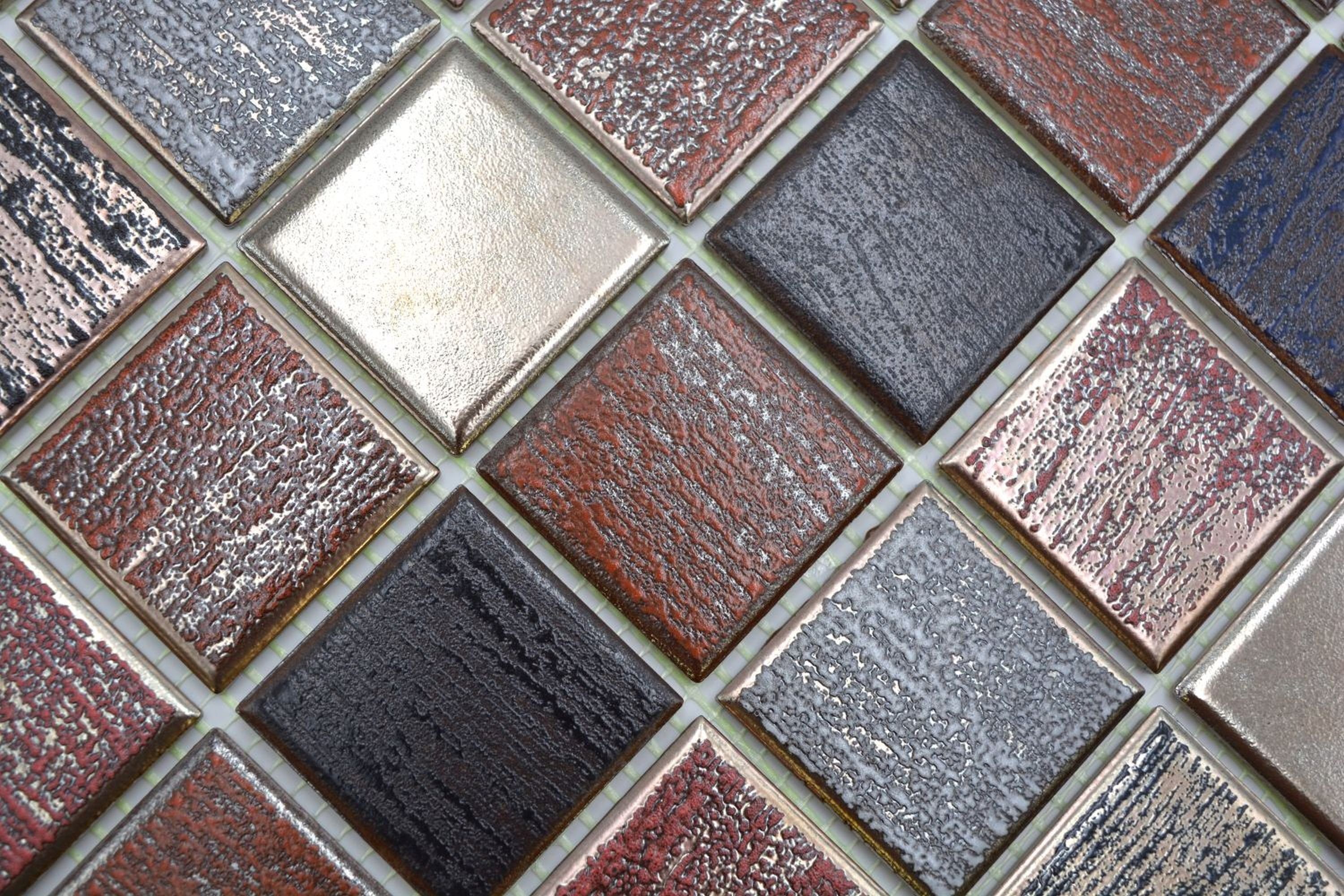 Mosani Mosaikfliesen Retrofliesen Keramik Mosaikfliesen Bunt used look