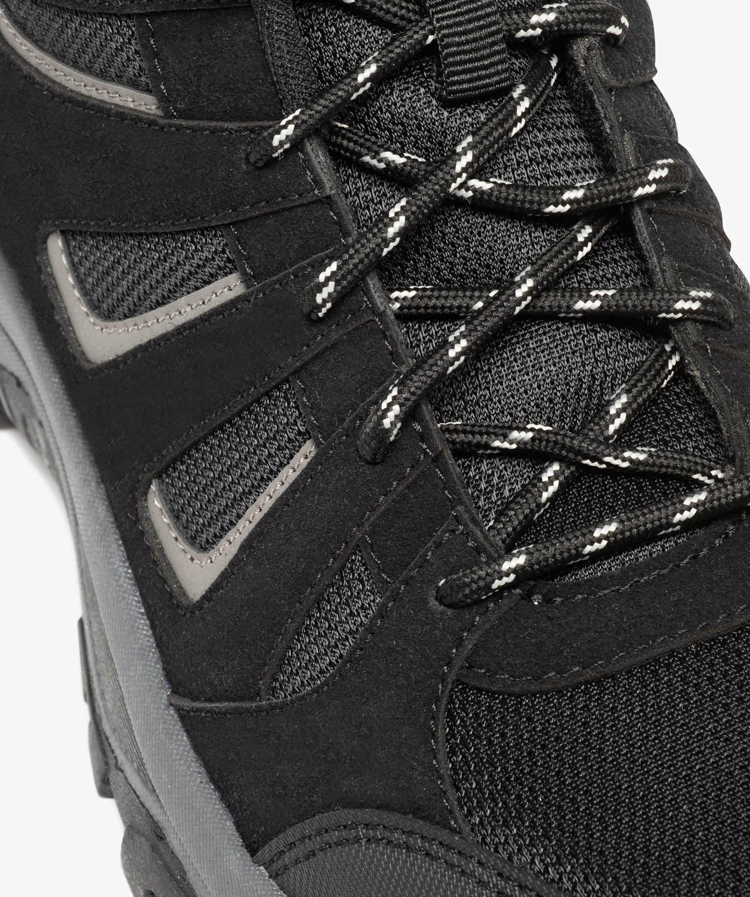 Chaussures de trekking homme montantes à lacets noir | GEMO