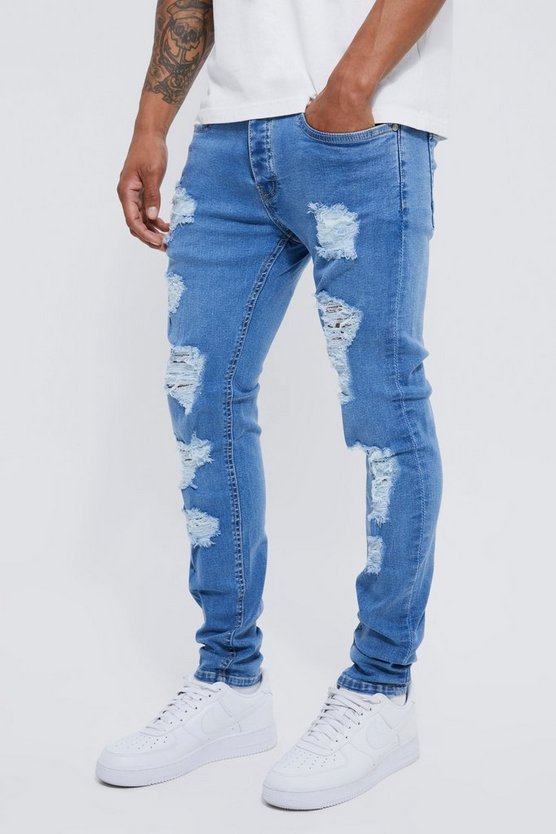 Skinny Stretch Jeans mit Rissen