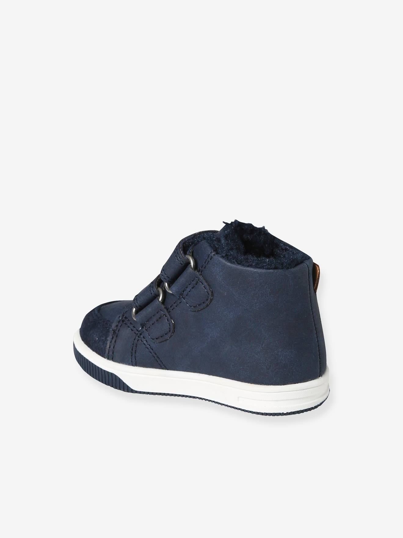 Vertbaudet Warme Baby Klett-Sneakers - blau