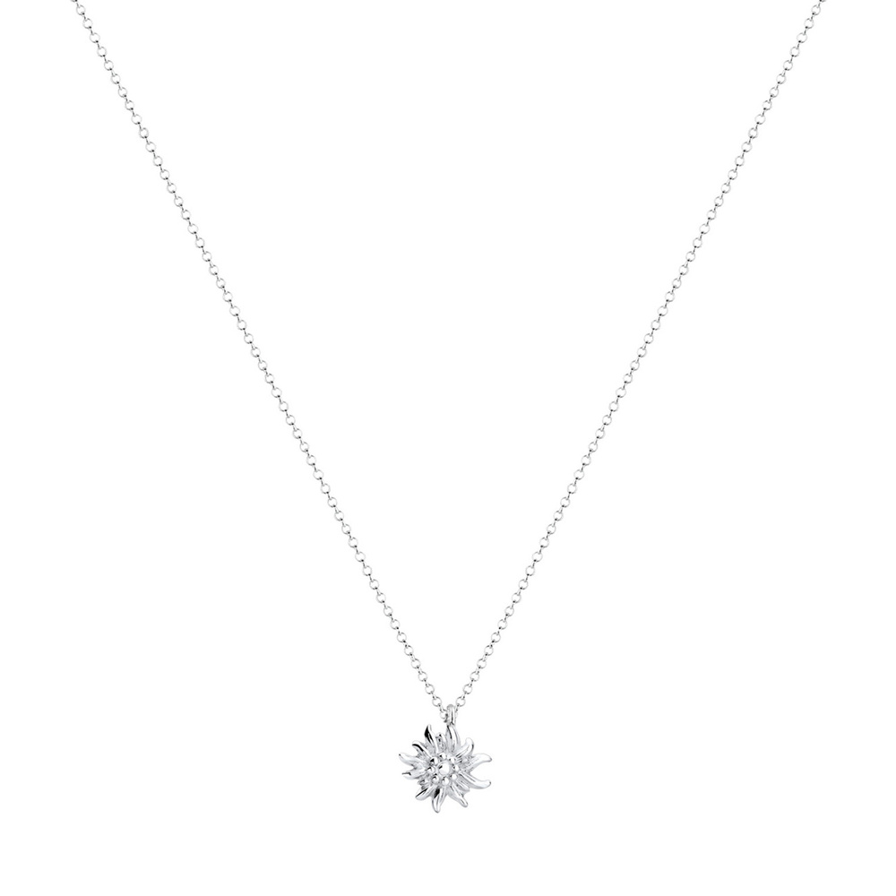 Elli Elli Collier Femmes Pendentif Symbole Edelweiss Costume Folklorique en Argent Ste Bijoux